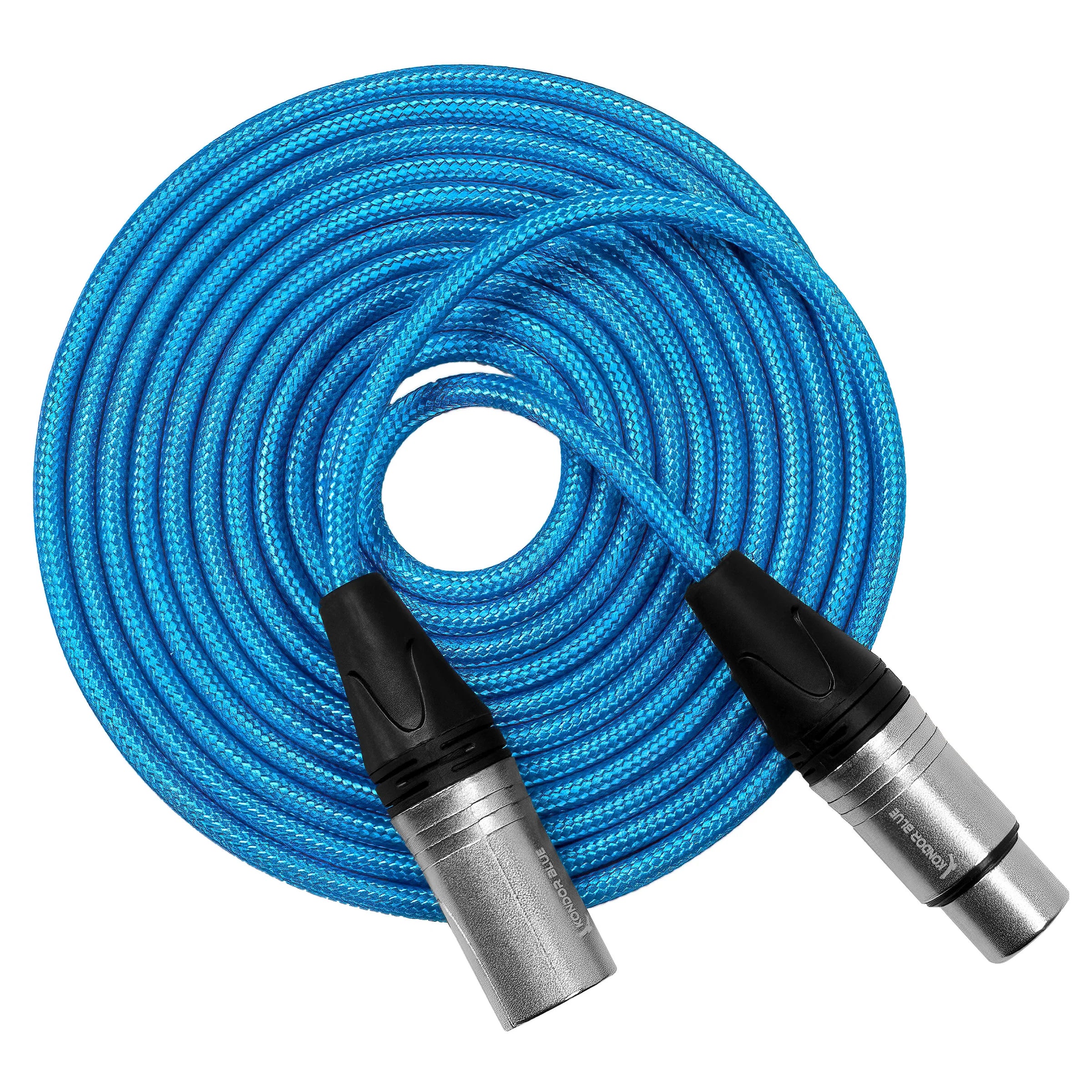 Kondor Blue Professional XLR Audio Cable (Male to Female, 5ft / 10ft / 25ft, Braided)