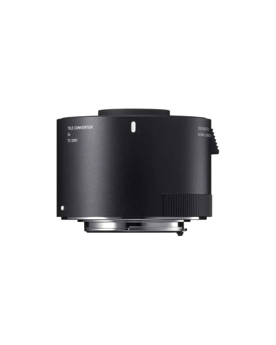 Sigma 2x TC-2001 teleconverter on a white background