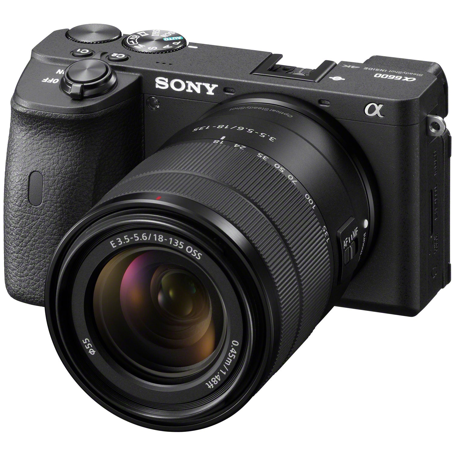 Sony A6600 Premium E-Mount APS-C Camera with 18-135mm Lens - Black - ILCE6600M/B