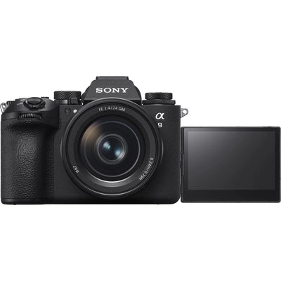 Sony camera with flip-out screen on a white background
