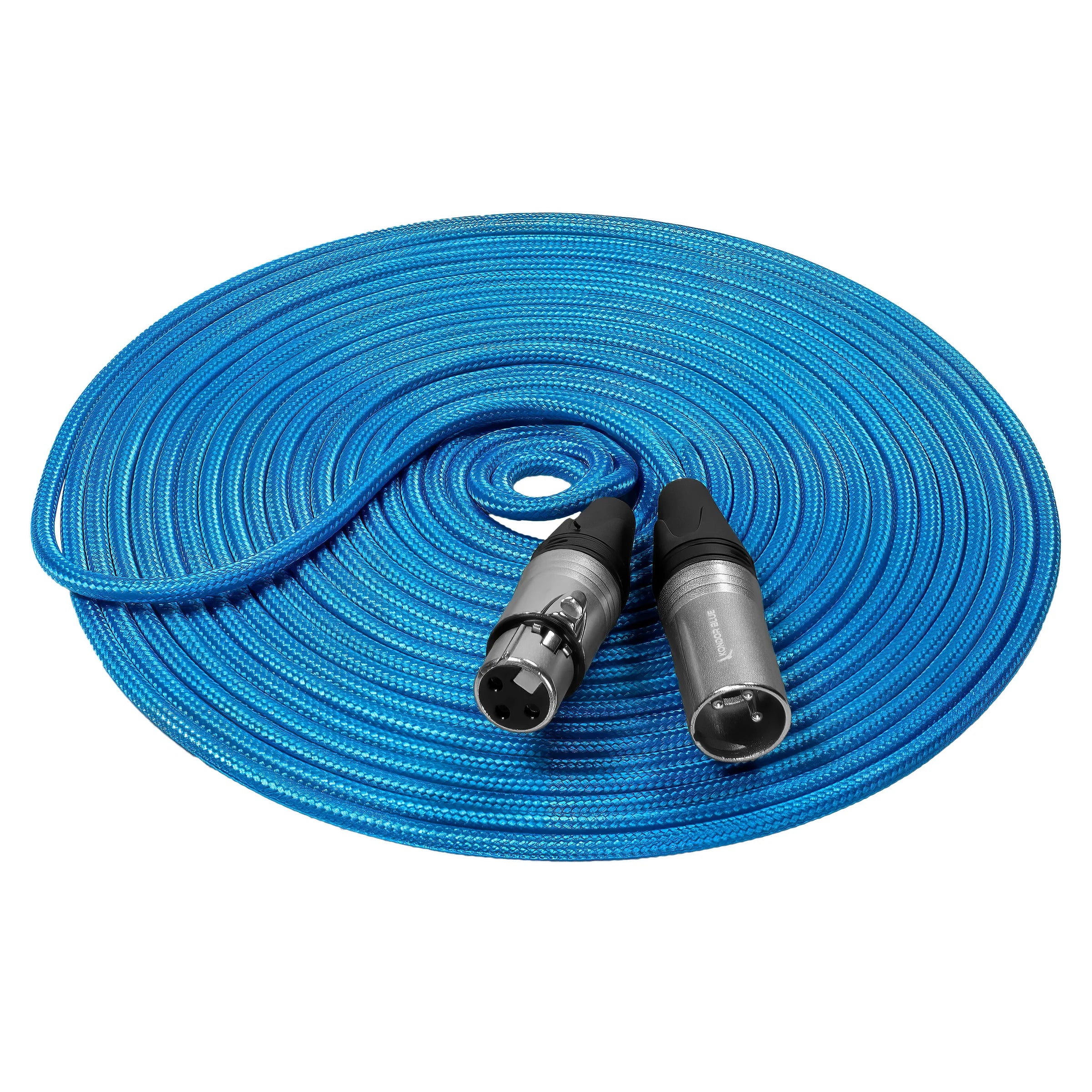 Kondor Blue Professional XLR Audio Cable (Male to Female, 5ft / 10ft / 25ft, Braided)