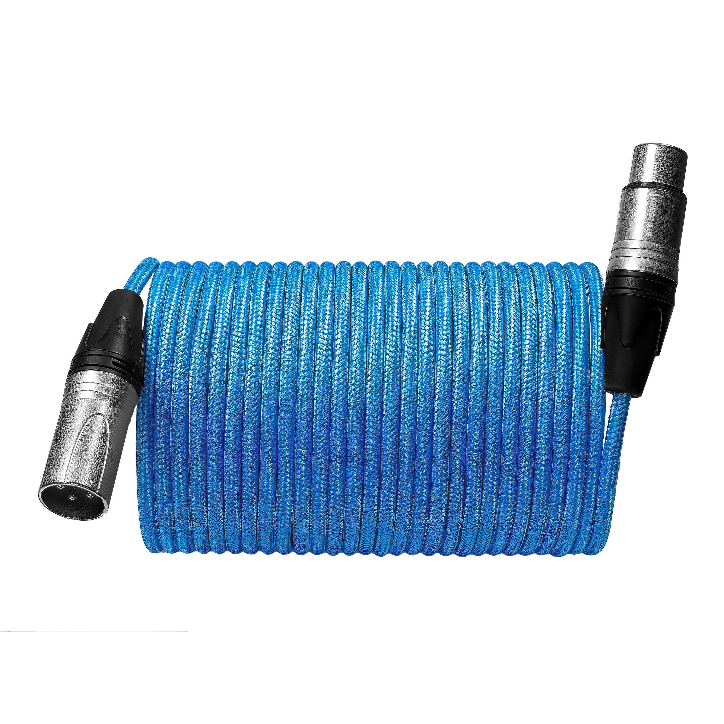 Kondor Blue Professional XLR Audio Cable (Male to Female, 5ft / 10ft / 25ft, Braided)