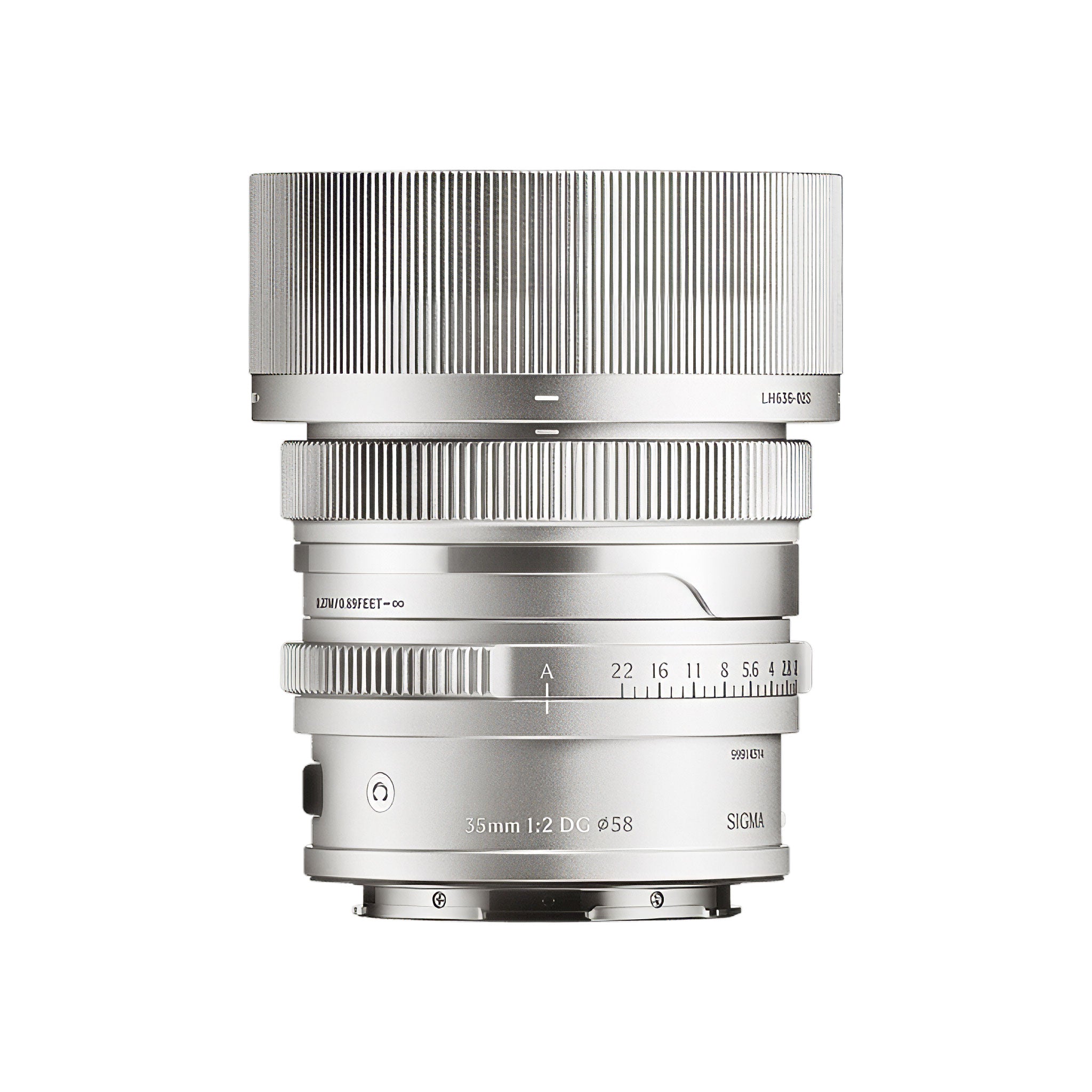 Sigma 35mm F2 DG Contemporary - L-Mount -Silver Lens