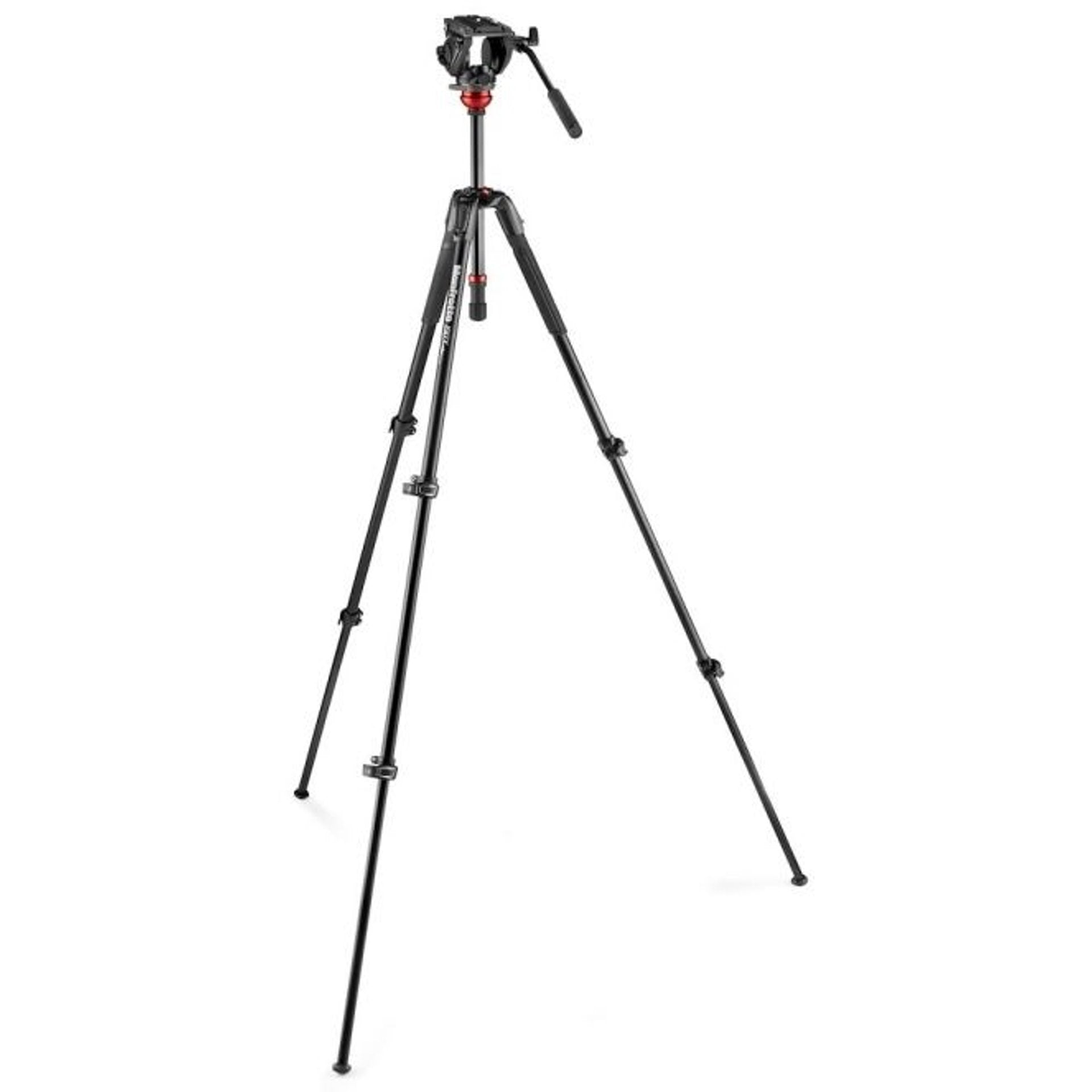 Manfrotto 500 Fluid Video Head Flat Base with 190X Video Alu Tripod